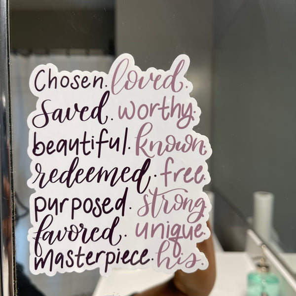 Affirmations Mirror Cling